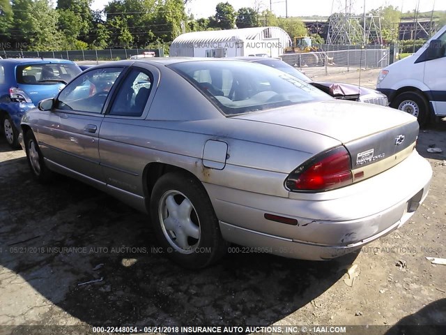 2G1WW12M1W9276533 - 1998 CHEVROLET MONTE CARLO LS ბეჟი ფოტო 3