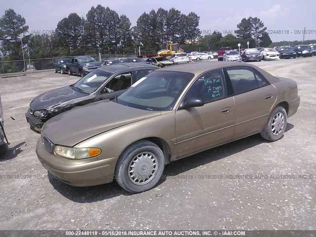 2G4WS52J2Y1233977 - 2000 BUICK CENTURY CUSTOM GOLD photo 2