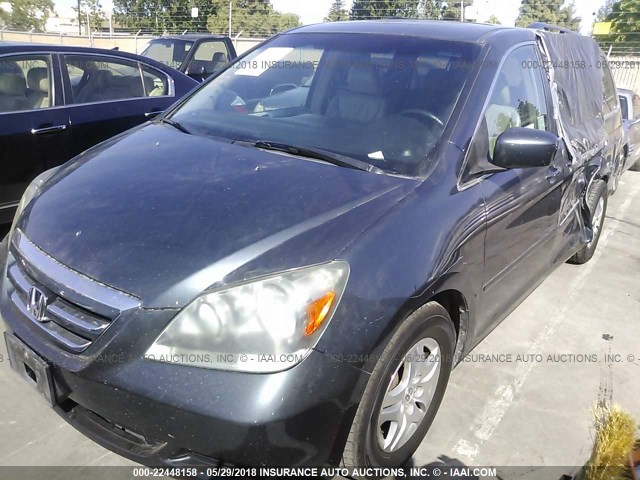 5FNRL387X6B015195 - 2006 HONDA ODYSSEY EXL Mavi foto 2