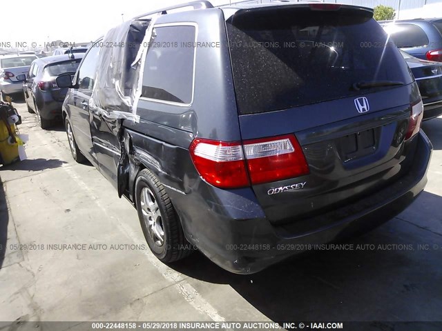 5FNRL387X6B015195 - 2006 HONDA ODYSSEY EXL Mavi foto 3
