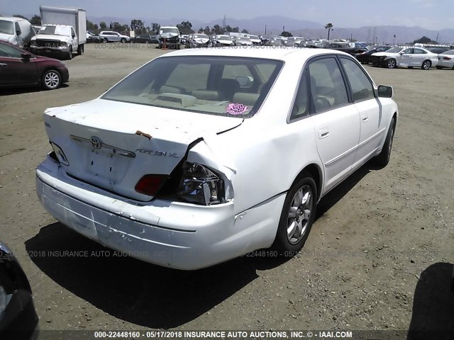 4T1BF28B63U273235 - 2003 TOYOTA AVALON XL/XLS WHITE photo 4