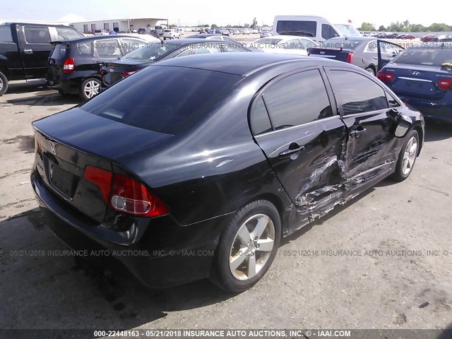 2HGFA16918H328992 - 2008 HONDA CIVIC EXL BLACK photo 4