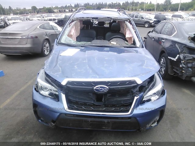 JF2SJGWC5JH443880 - 2018 SUBARU FORESTER 2.0XT TOURING BLUE photo 6