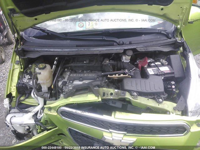 KL8CD6S94EC548212 - 2014 CHEVROLET SPARK 1LT GREEN photo 10