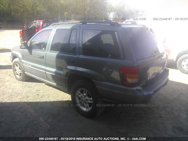 1J4GW48S12C248926 - 2002 JEEP GRAND CHEROKEE LAREDO GRAY photo 3