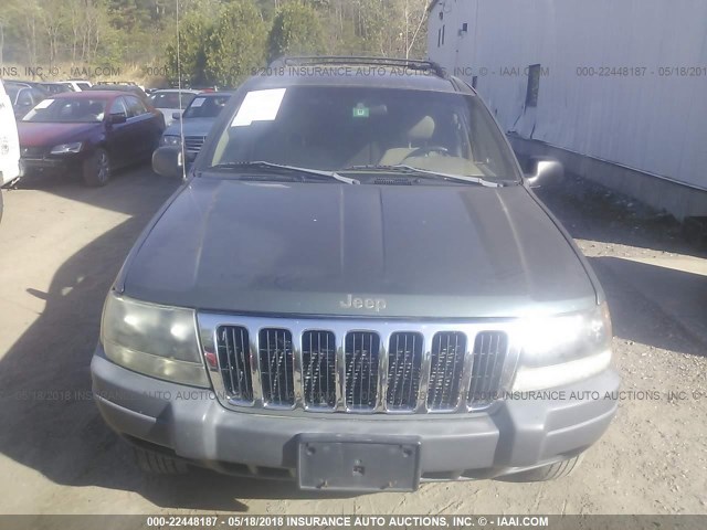 1J4GW48S12C248926 - 2002 JEEP GRAND CHEROKEE LAREDO GRAY photo 6