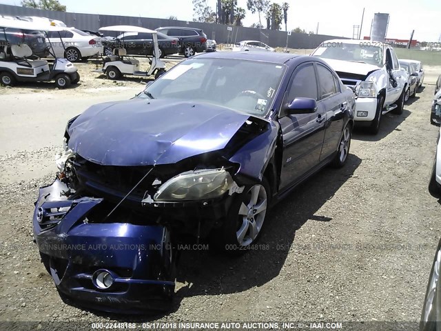 JM1BK323951226146 - 2005 MAZDA 3 S PURPLE photo 2