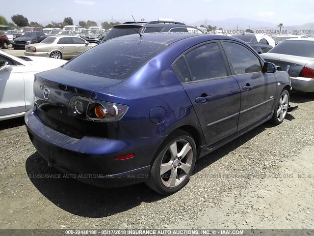 JM1BK323951226146 - 2005 MAZDA 3 S PURPLE photo 4