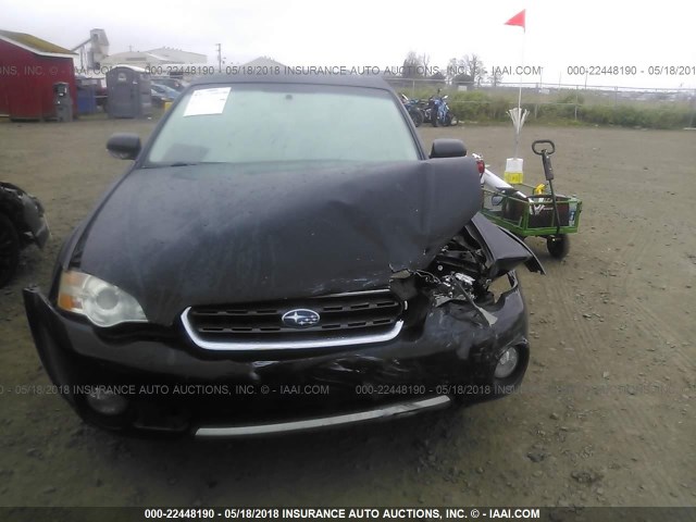 4S4BL86C464201459 - 2006 SUBARU LEGACY OUTBACK 3.0R LL BEAN BLACK photo 6