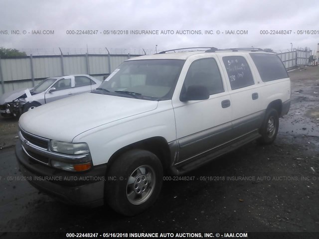 3GNFK16T51G204809 - 2001 CHEVROLET SUBURBAN K1500 WHITE photo 2