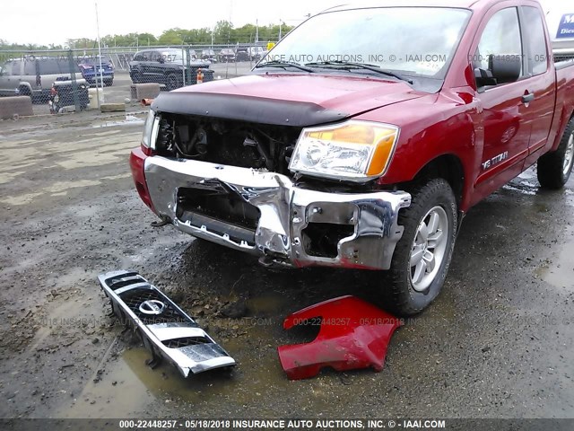 1N6BA0CC4AN322735 - 2010 NISSAN TITAN XE/SE/LE/PRO-4X RED photo 6