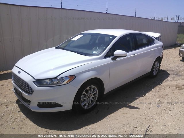 3FA6P0G71GR290161 - 2016 FORD FUSION S WHITE photo 2