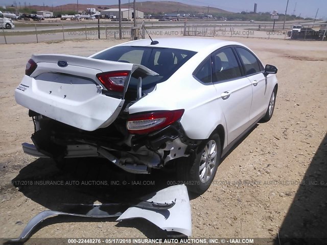 3FA6P0G71GR290161 - 2016 FORD FUSION S WHITE photo 4