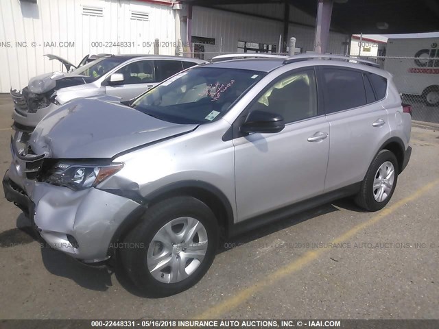 JTMZFREV0FD064863 - 2015 TOYOTA RAV4 LE SILVER photo 2