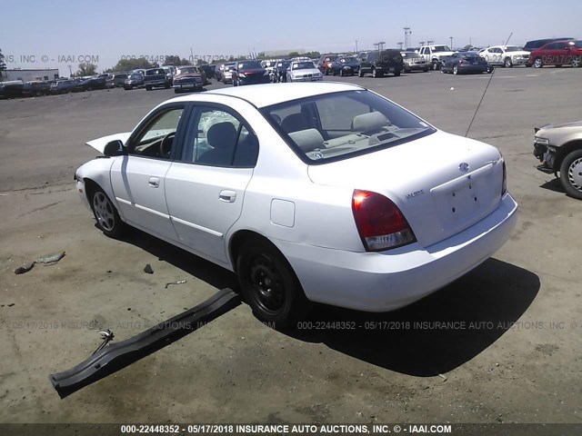 KMHDN45D73U599784 - 2003 HYUNDAI ELANTRA GLS/GT WHITE photo 3