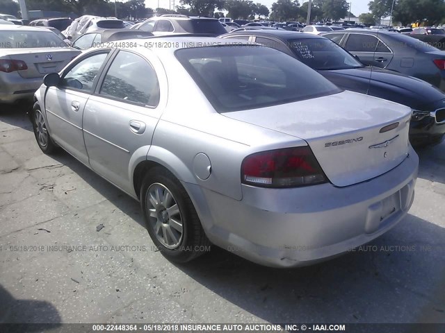 1C3EL56R24N257870 - 2004 CHRYSLER SEBRING LXI SILVER photo 3