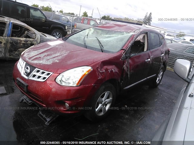JN8AS5MTXDW549907 - 2013 NISSAN ROGUE S/SV RED photo 2