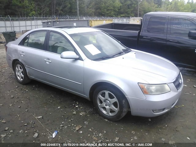 5NPEU46F46H107402 - 2006 HYUNDAI SONATA GLS/LX SILVER photo 1