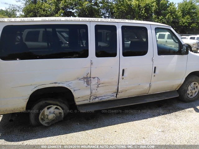 1FBNE31L77DA54047 - 2007 FORD ECONOLINE E350 SUPER DUTY WAGON WHITE photo 6