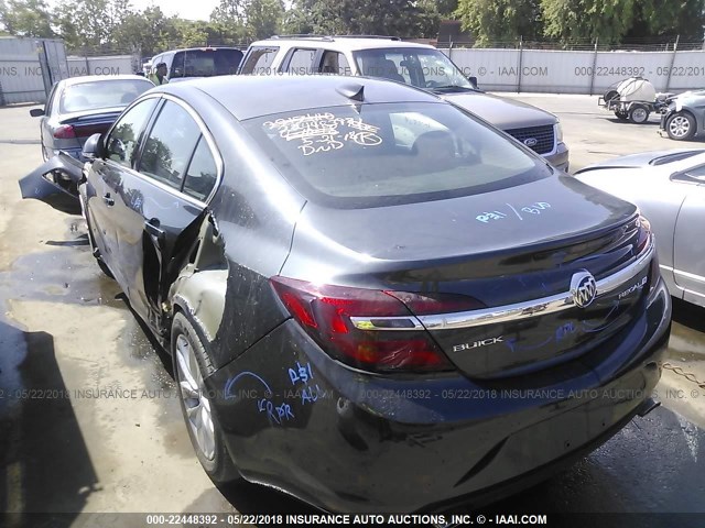 2G4GK5EX1G9176904 - 2016 BUICK REGAL BLACK photo 3