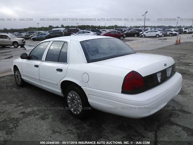 2FAFP71W63X208106 - 2003 FORD CROWN VICTORIA POLICE INTERCEPTOR WHITE photo 3