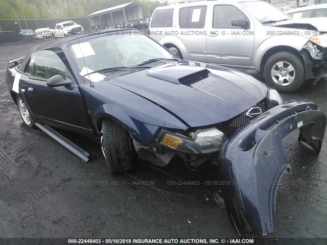 1FAFP45X33F315157 - 2003 FORD MUSTANG GT BLUE photo 1