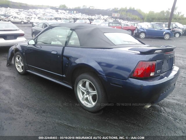 1FAFP45X33F315157 - 2003 FORD MUSTANG GT BLUE photo 3