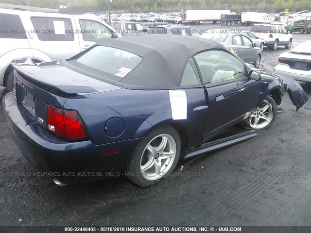 1FAFP45X33F315157 - 2003 FORD MUSTANG GT BLUE photo 4