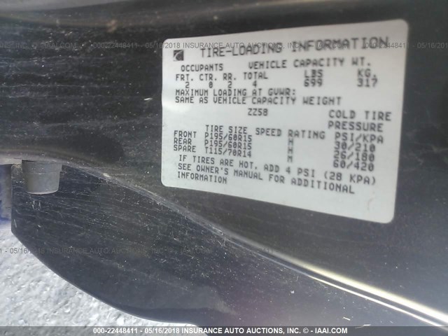 1G8ZR1273XZ347321 - 1999 SATURN SC2 Navy photo 9