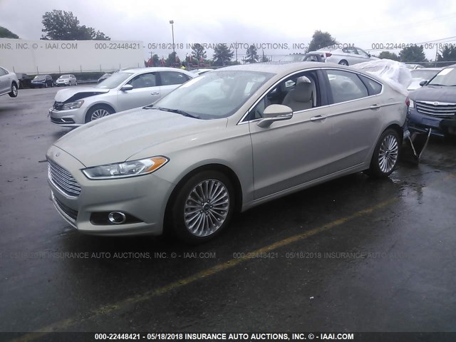 3FA6P0K97FR109216 - 2015 FORD FUSION TITANIUM TAN photo 2