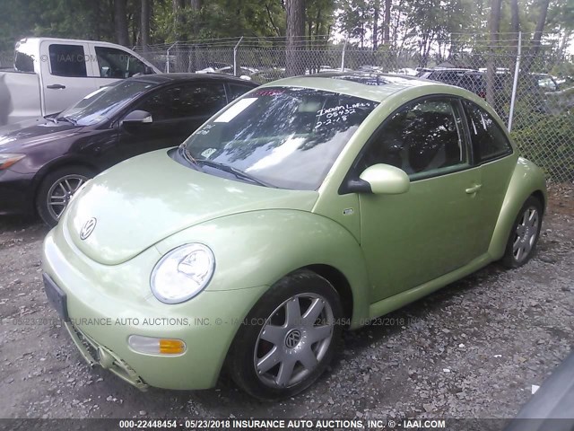 3VWDD21C42M405432 - 2002 VOLKSWAGEN NEW BEETLE GLX 绿色 照片 2