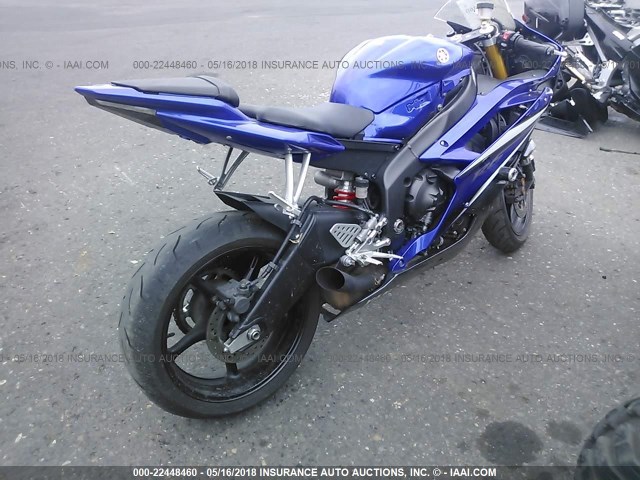 JYARJ12E97A022758 - 2007 YAMAHA YZFR6 L BLUE photo 4