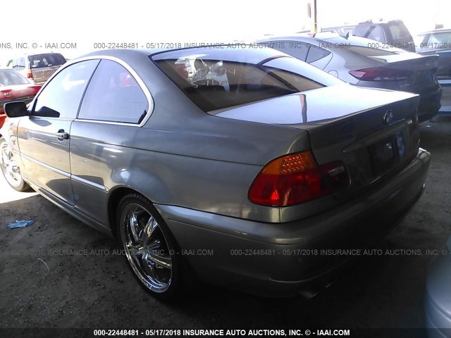 WBABD33474PL00383 - 2004 BMW 325 CI GRAY photo 3