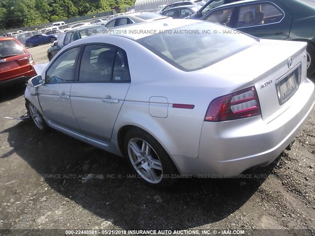 19UUA66228A047807 - 2008 ACURA TL SILVER photo 3