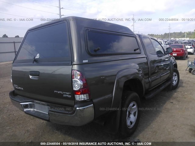 5TFTX4GN8BX004468 - 2011 TOYOTA TACOMA PRERUNNER ACCESS CAB GREEN photo 4