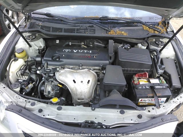 4T1BE46K57U029132 - 2007 TOYOTA CAMRY NEW GENERAT CE/LE/XLE/SE SILVER photo 10