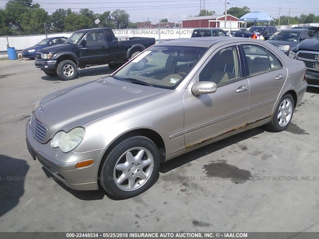 WDBRF64J31F043921 - 2001 MERCEDES-BENZ C 320 TAN photo 2