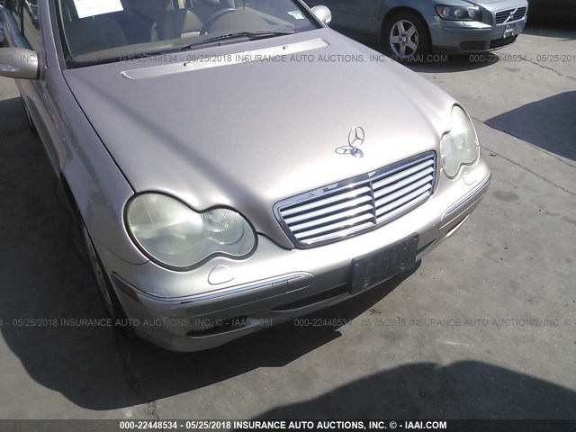 WDBRF64J31F043921 - 2001 MERCEDES-BENZ C 320 TAN photo 6