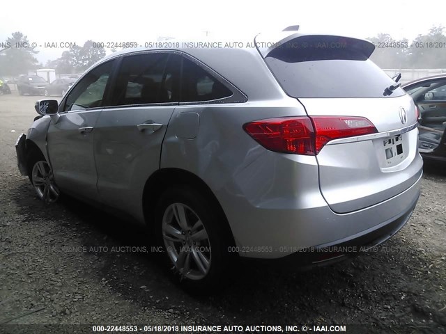 5J8TB3H52FL000597 - 2015 ACURA RDX TECHNOLOGY SILVER photo 3