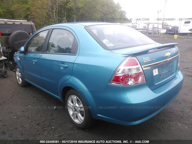 KL1TD56698B212624 - 2008 CHEVROLET AVEO LS BLUE photo 3