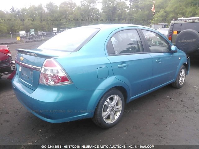 KL1TD56698B212624 - 2008 CHEVROLET AVEO LS BLUE photo 4