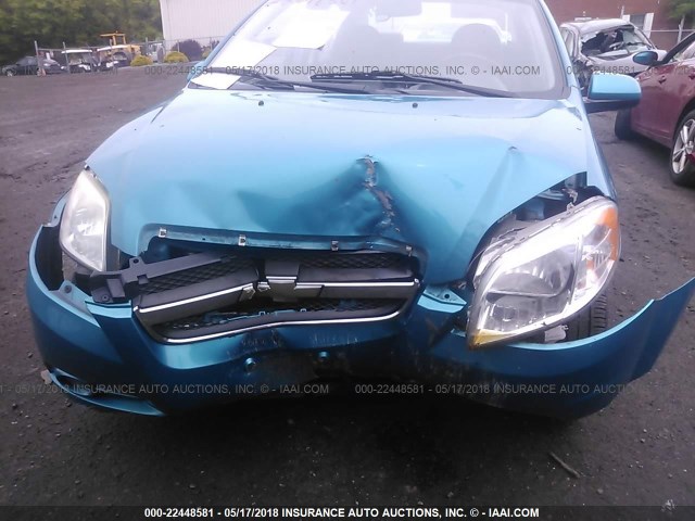 KL1TD56698B212624 - 2008 CHEVROLET AVEO LS BLUE photo 6