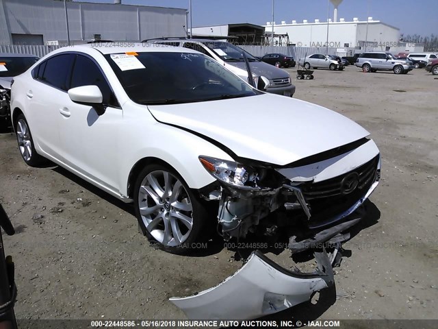 JM1GJ1V65E1135006 - 2014 MAZDA 6 TOURING WHITE photo 1