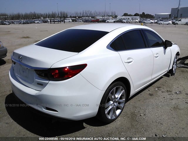 JM1GJ1V65E1135006 - 2014 MAZDA 6 TOURING WHITE photo 4