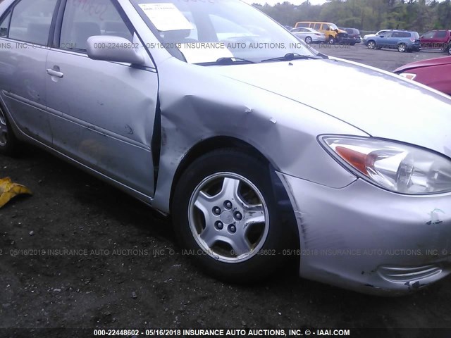 4T1BF32K03U548502 - 2003 TOYOTA CAMRY LE/XLE/SE SILVER photo 6
