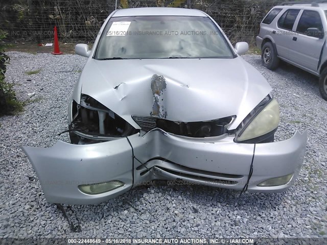 4T1BE32K53U642457 - 2003 TOYOTA CAMRY LE/XLE/SE SILVER photo 6