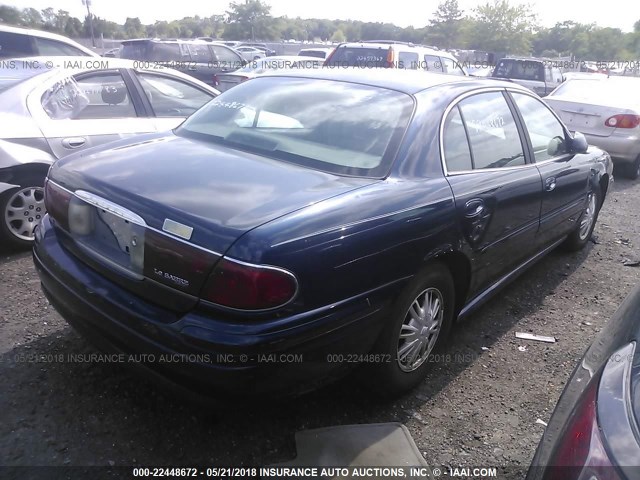 1G4HP52K13U203921 - 2003 BUICK LESABRE CUSTOM BLUE photo 4