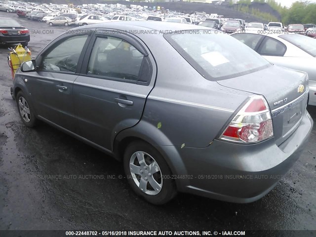 KL1TD56638B009518 - 2008 CHEVROLET AVEO LS SILVER photo 3