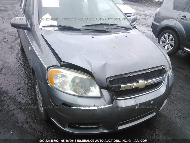 KL1TD56638B009518 - 2008 CHEVROLET AVEO LS SILVER photo 6