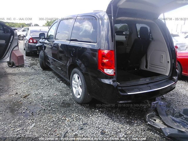 2C4RDGDG9DR579805 - 2013 DODGE GRAND CARAVAN CREW Schwarz Foto 1